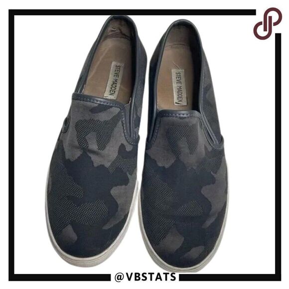 Steve Madden Men's Benning Gray Canvas Slip On Sneakers Shoes 9 M US - Picture 1 of 8